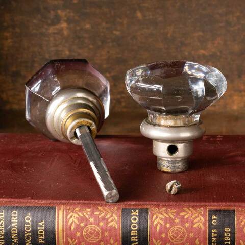 #46364 Antique Glass & Nickel Doorknobs Hardware image 8