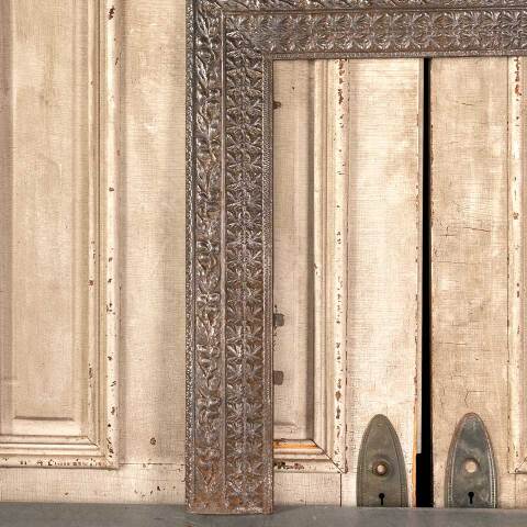 #46365 Antique Ornate Cast Iron Fireplace Surround image 2