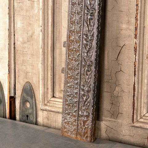 #46365 Antique Ornate Cast Iron Fireplace Surround image 7