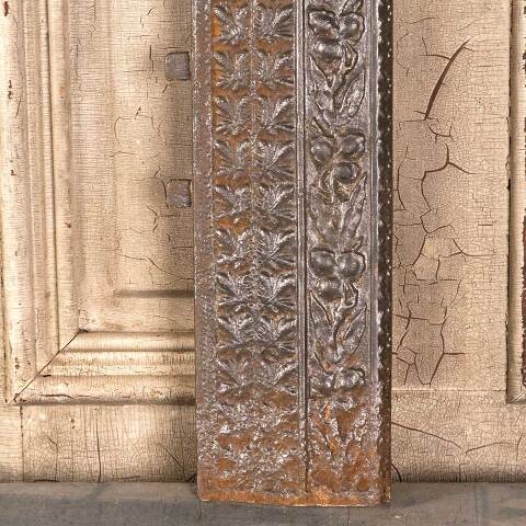 #46365 Antique Ornate Cast Iron Fireplace Surround image 8