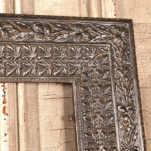 #46365 Antique Ornate Cast Iron Fireplace Surround image 5