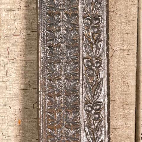 #46365 Antique Ornate Cast Iron Fireplace Surround image 6