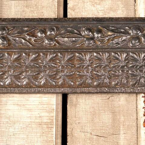 #46365 Antique Ornate Cast Iron Fireplace Surround image 4