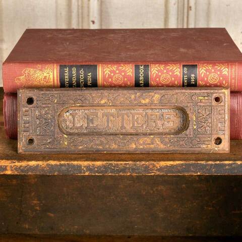 #46370 Antique Victorian LETTERS Door Mail Slot image 2