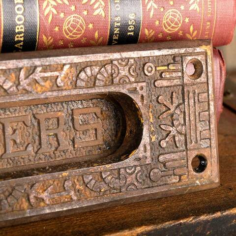 #46370 Antique Victorian LETTERS Door Mail Slot image 5