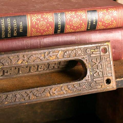 #46370 Antique Victorian LETTERS Door Mail Slot image 4