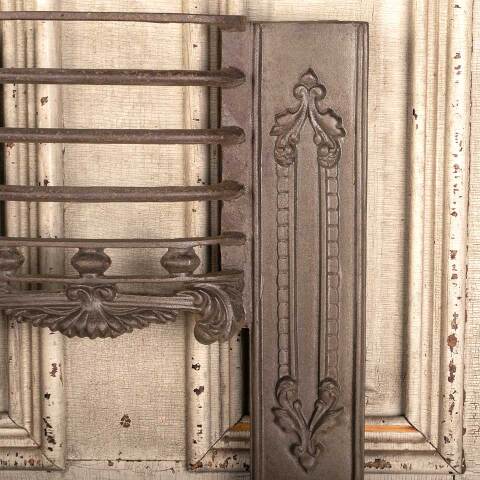 #46498 Salvaged Antique Cast Iron Fireplace Front image 2