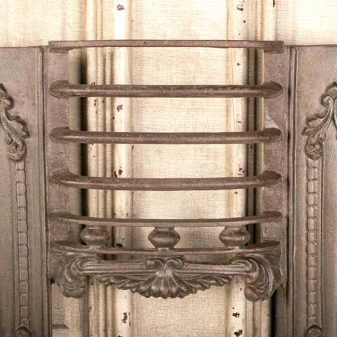 #46498 Salvaged Antique Cast Iron Fireplace Front image 3