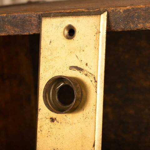 #46506 Salvaged Pressed Metal Doorknob Backplate image 4