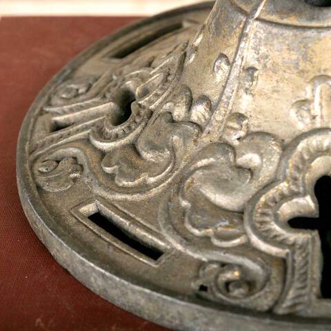 #46543 Vintage Metal Incense Burner Lid with Cross image 5