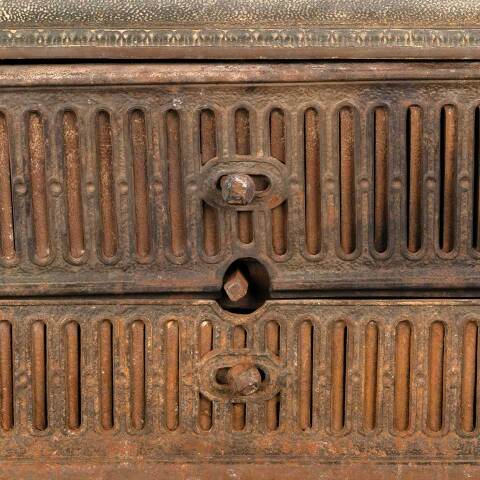 #46575 Antique Cast Iron Fireplace Insert & Surround image 3