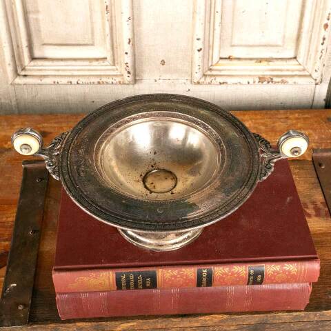 #46578 Small Antique Silver Serving Dish image 6