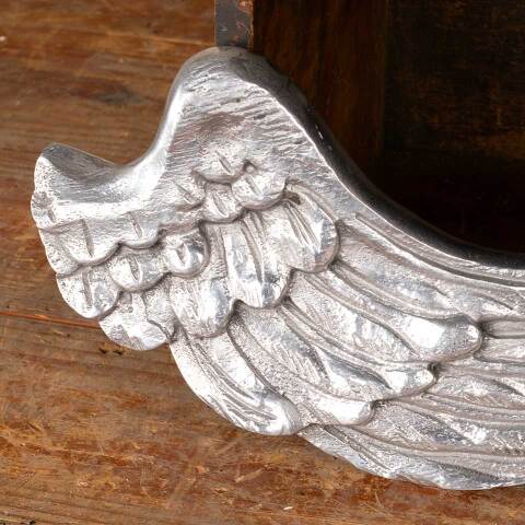 #46641 Antique Cast Aluminum Wing Ornament image 3