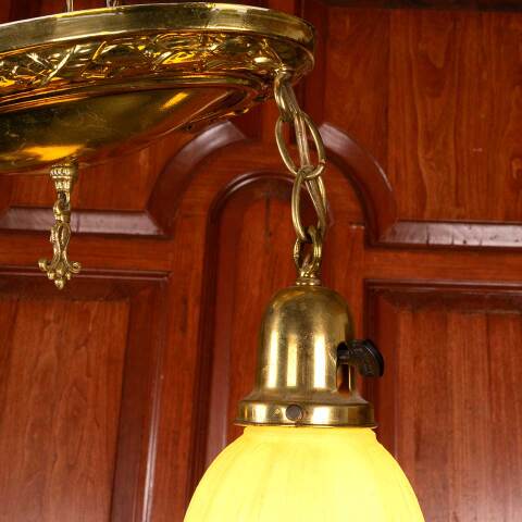 #46711 Salvaged Antique 2 Light Pendant Fixture image 4