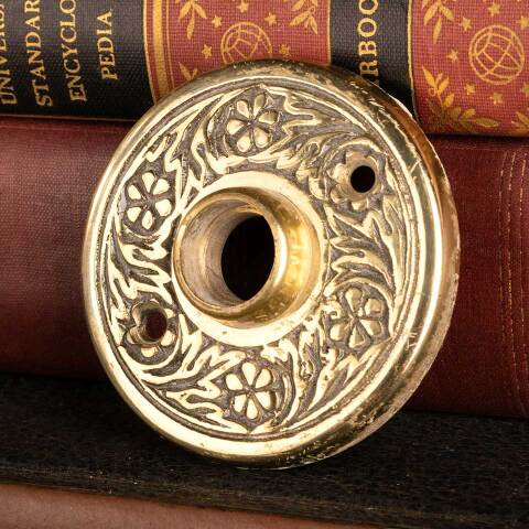#46726 Reproduction Large Brass Doorknob Rosette image 2