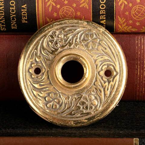 #46726 Reproduction Large Brass Doorknob Rosette image 3