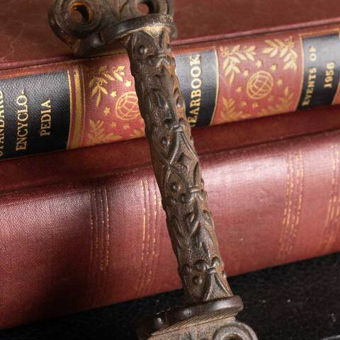 #46727 Ornate Cast Iron Victorian Window Sash Lift image 4