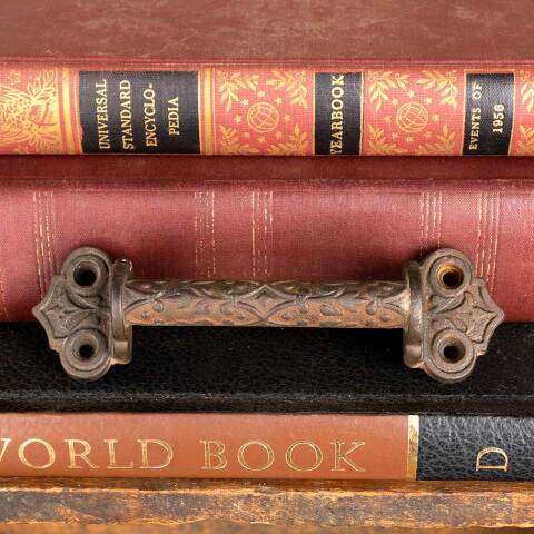 #46727 Ornate Cast Iron Victorian Window Sash Lift image 2