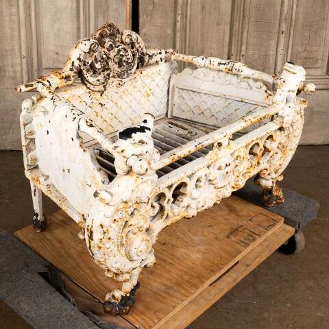 #46728 Victorian Cast Iron Fireplace Log Holder image 7