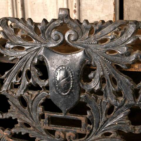 #46752 Antique Cast Iron Fireplace Ember Screen image 3