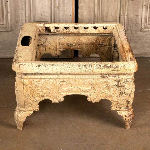 #46763 Salvaged Antique Ornate Cast Iron Stove Base image 5