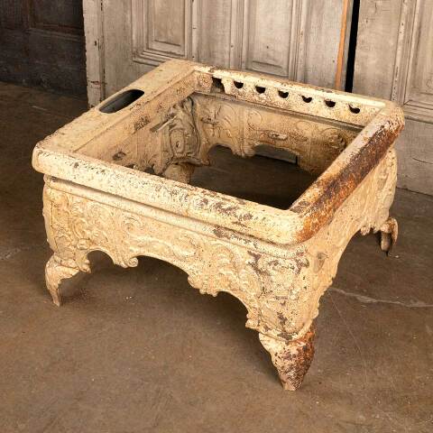 #46763 Salvaged Antique Ornate Cast Iron Stove Base image 8