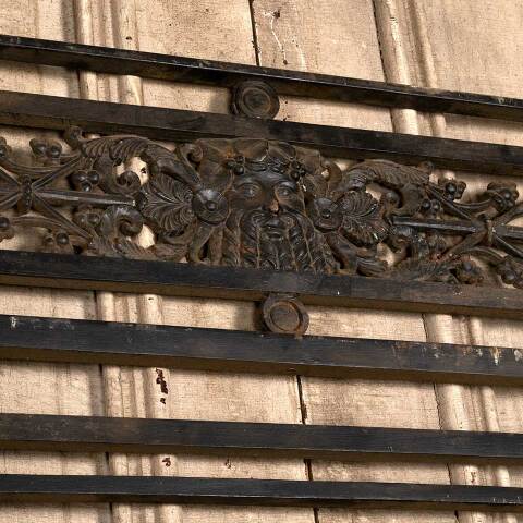 #46774 Antique Metal Architectural Building Panel image 2