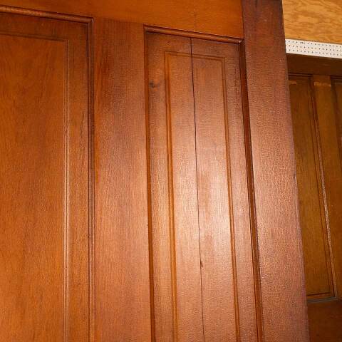 #46777 32x80 Antique 4 Panel Pine Interior Door image 4