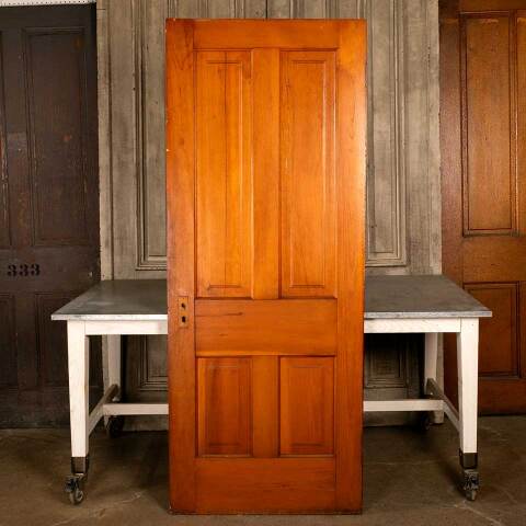 #46777 32x80 Antique 4 Panel Pine Interior Door image 6