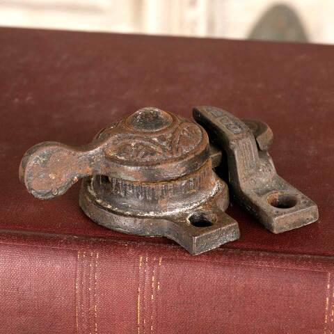 #46779 Antique Ornate Cast Iron Window Sash Lock image 3