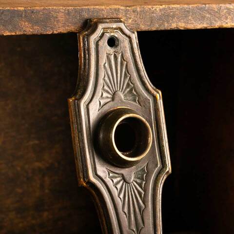 #46797 Antique Russell & Erwin Doorknob Backplate image 2