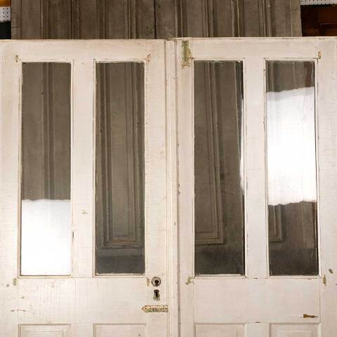 #46836 64x79 Antique 2 Lite Wood Entry Doors image 2