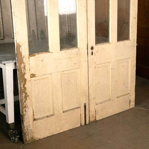 #46836 64x79 Antique 2 Lite Wood Entry Doors image 7