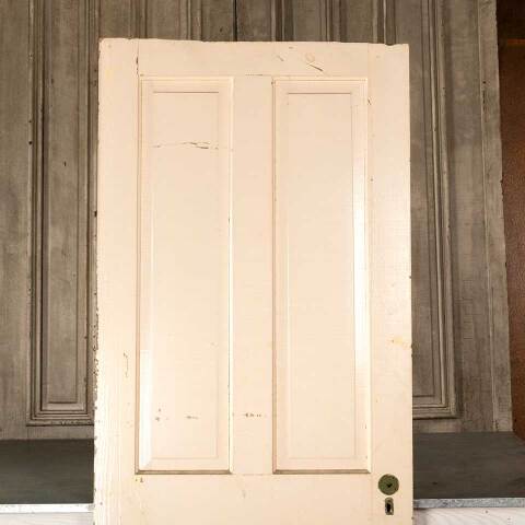 #46841 32x80 Antique 4 Panel Wood Interior Door image 2