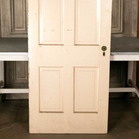 #46841 32x80 Antique 4 Panel Wood Interior Door image 3