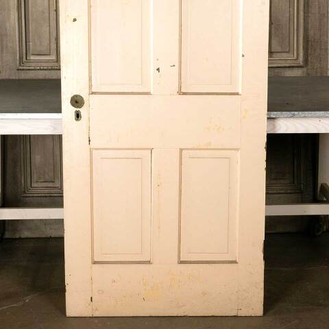 #46841 32x80 Antique 4 Panel Wood Interior Door image 7