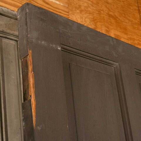 #46845 32x79 Salvaged Antique 8 Panel Interior Door image 4