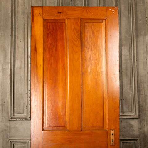 #46854 31x80 Antique 4 Panel Pine Interior Door image 2