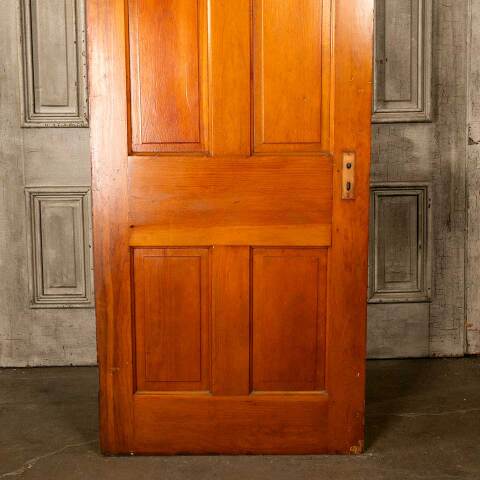 #46854 31x80 Antique 4 Panel Pine Interior Door image 3