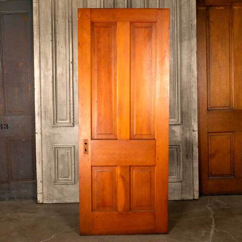 #46855 32x80 Antique Pine 4 Panel Interior Door image 5