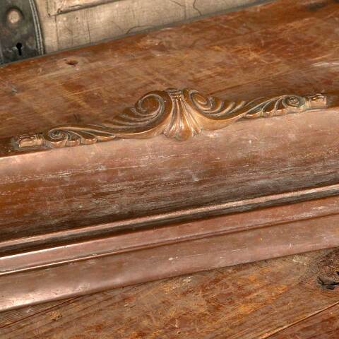 #46856 Salvaged Antique Brass Fireplace Fender image 5