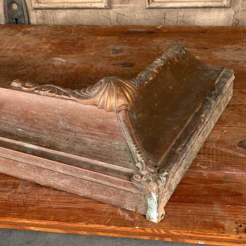 #46856 Salvaged Antique Brass Fireplace Fender image 6