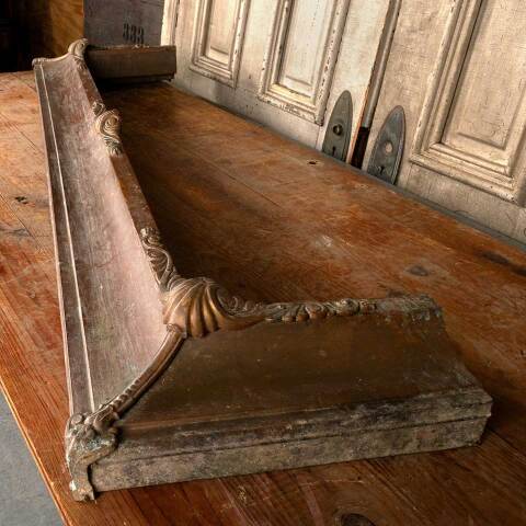 #46856 Salvaged Antique Brass Fireplace Fender image 7