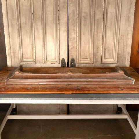 #46856 Salvaged Antique Brass Fireplace Fender image 8