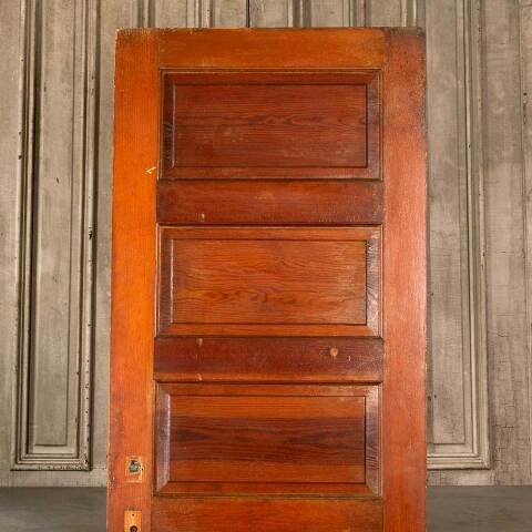 #46863 30x83 Antique 5 Panel Pine Interior Door image 2