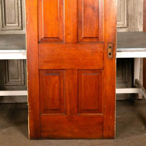 #46866 32x80 Antique 4 Panel Pine Interior Door image 3