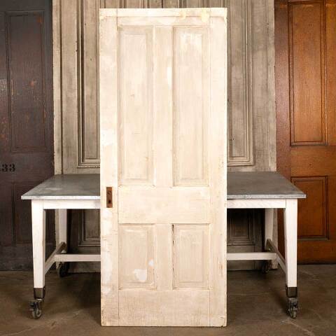 #46866 32x80 Antique 4 Panel Pine Interior Door image 5