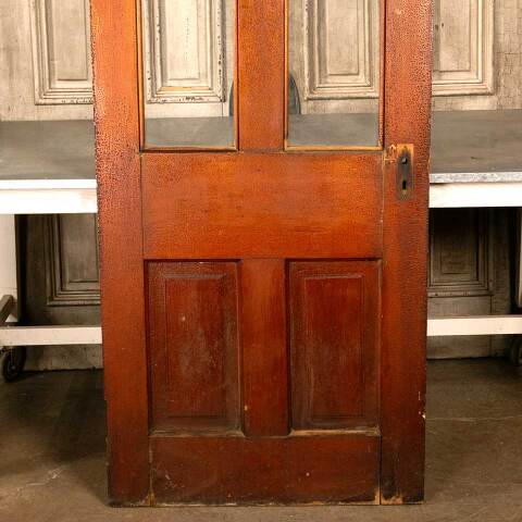 #46867 32x80 Antique 2 Lite Wood Entry Door image 3