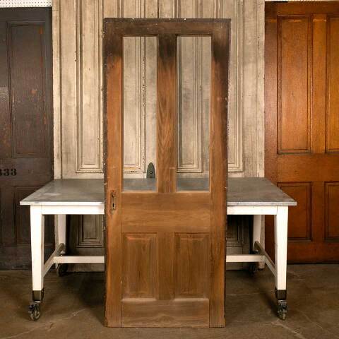 #46867 32x80 Antique 2 Lite Wood Entry Door image 5