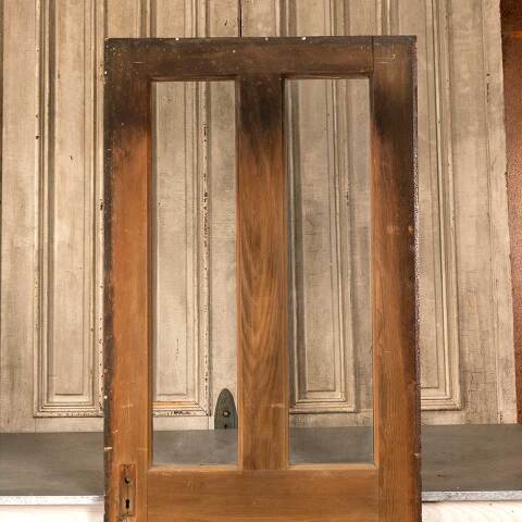 #46867 32x80 Antique 2 Lite Wood Entry Door image 6